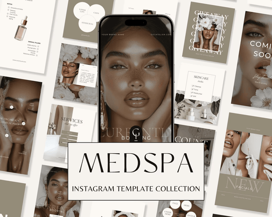 250 Medspa Instagram Templates | Medspa Aesthetics Social Media | Filler and Botox Post | Injector Nursing Templates | Body Contouring