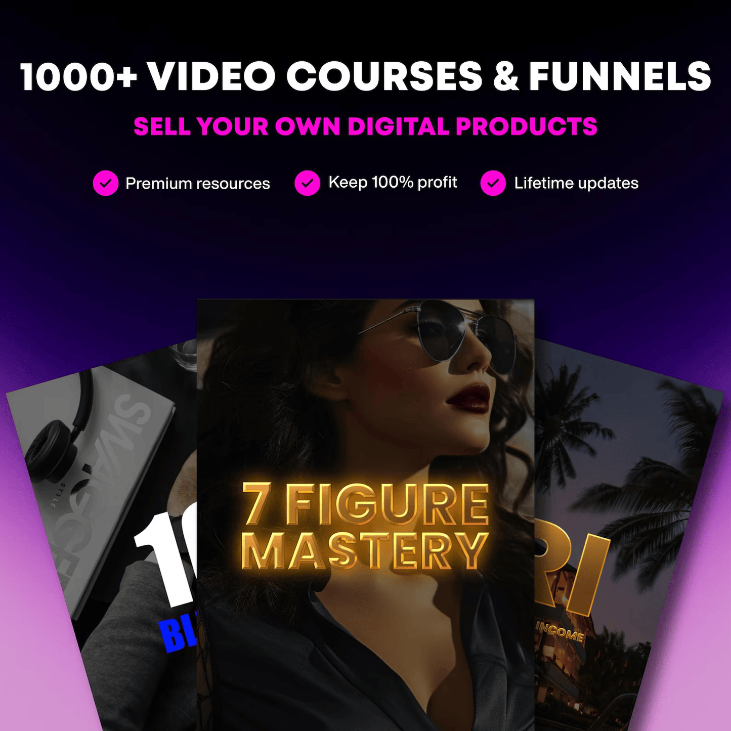 1000+ Video Courses & Funnels Bundle | MRR, PLR, Resell Rights | Digital Courses, mrr plr Courses, Template Funnels, Life/Business Courses