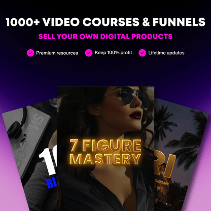 1000+ Video Courses & Funnels Bundle | MRR, PLR, Resell Rights | Digital Courses, mrr plr Courses, Template Funnels, Life/Business Courses