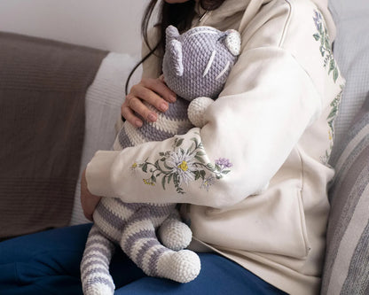 Sleeping cat crochet pattern Plush kitty