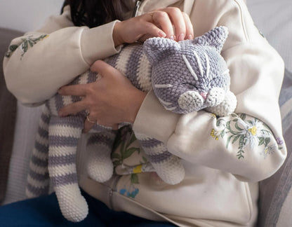 Sleeping cat crochet pattern Plush kitty