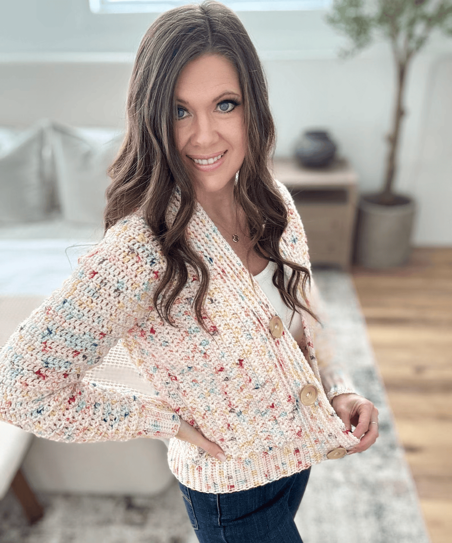 CROCHET PATTERN & VIDEO/ Snowy Season Cardigan Pattern, Sizes Xs-5X, Side to side construction, pdf, crochet cardigan pattern,