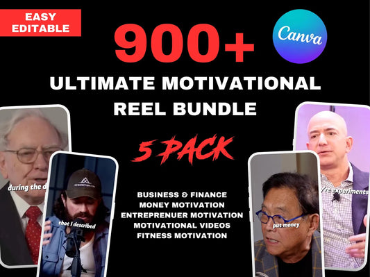 900+ Ultimate Motivational Video Bundle | 5 Niche Packs | Ready-to-Post Viral Content for Instagram Reels, TikTok & YouTube Shorts